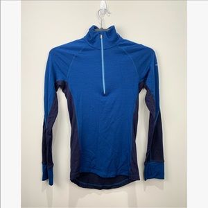 Icebreaker 1/4 Zip blue Long Sleeve Top XS